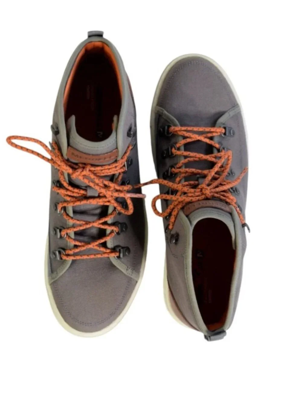 Merrell J71389 Mens 10.5 NWOB Castlerock Gray Canvas Sneaker Chukka Hiking Boots